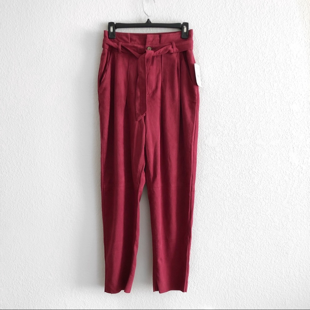 Free People Nightfall Vegan Suede Paperbag Pants